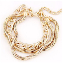 Mode prix bon marché chaînes en or accessoires bracelet pour femmes